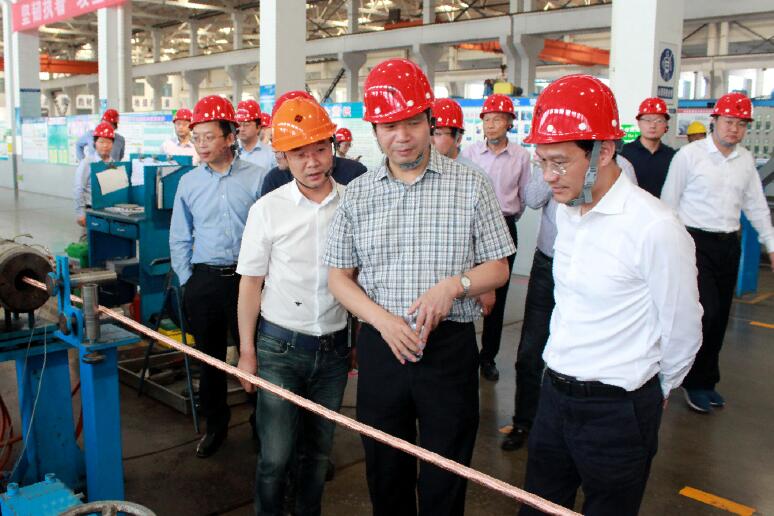 南京航空航天大學(xué)黨委書記鄭永安一行來上上電纜參觀