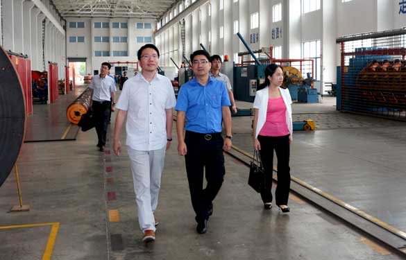 9月10日，溧陽市副市長陳安一行來上上電纜調(diào)研